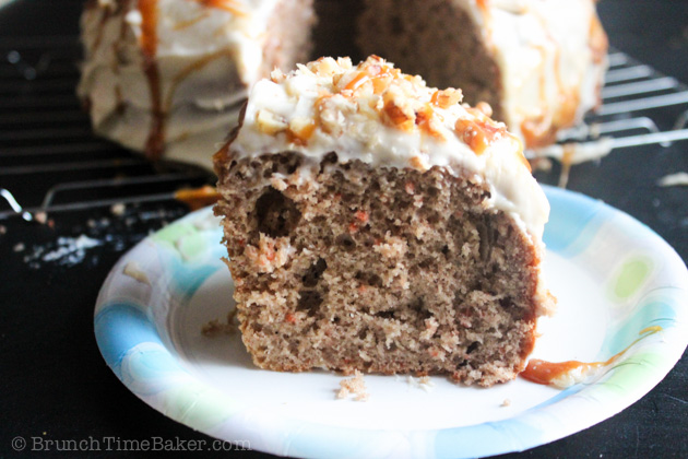 Moist Carrot Cake with Cream Cheese Frosting- BrunchTimebaker.com