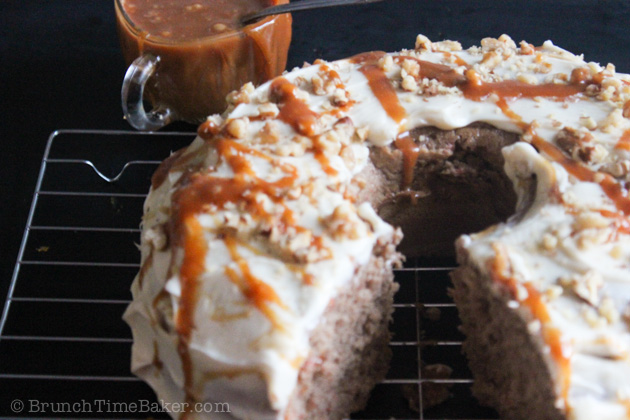 Moist Carrot Cake with Cream Cheese Frosting- BrunchTimebaker.com