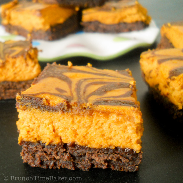 Pumpkin Cheesecake Brownies-6