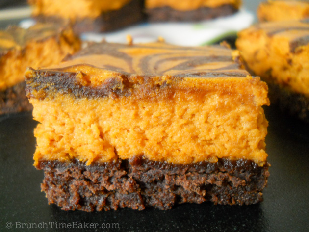 Pumpkin Cheesecake Brownies-7