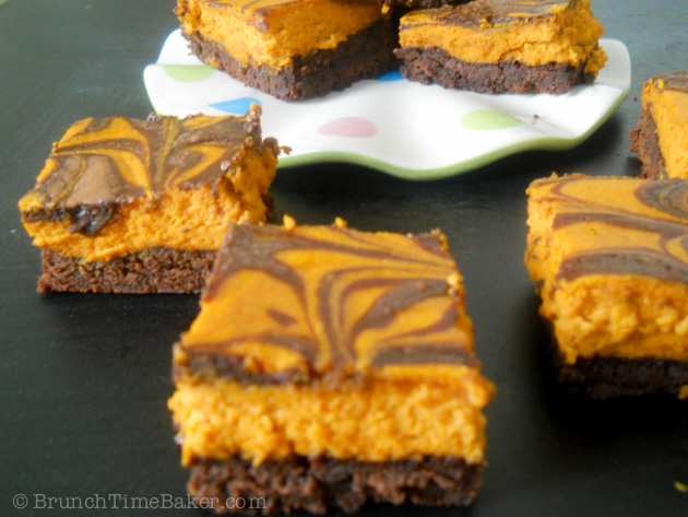 Pumpkin Cheesecake Brownies-8