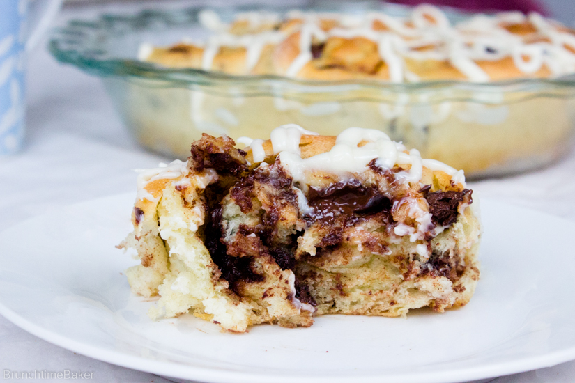 gooey chocolate cinnamon rolls