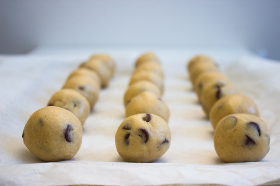 Chocolate Chip Cookie Dough Truffles {Raw, Edible}