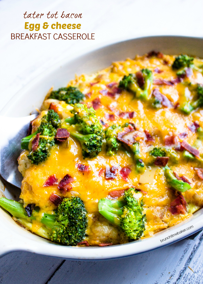 Tater Tot Bacon Egg and Cheese Breakfast Casserole