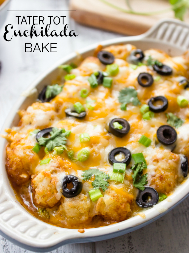 Tater Tot Enchilada Bake