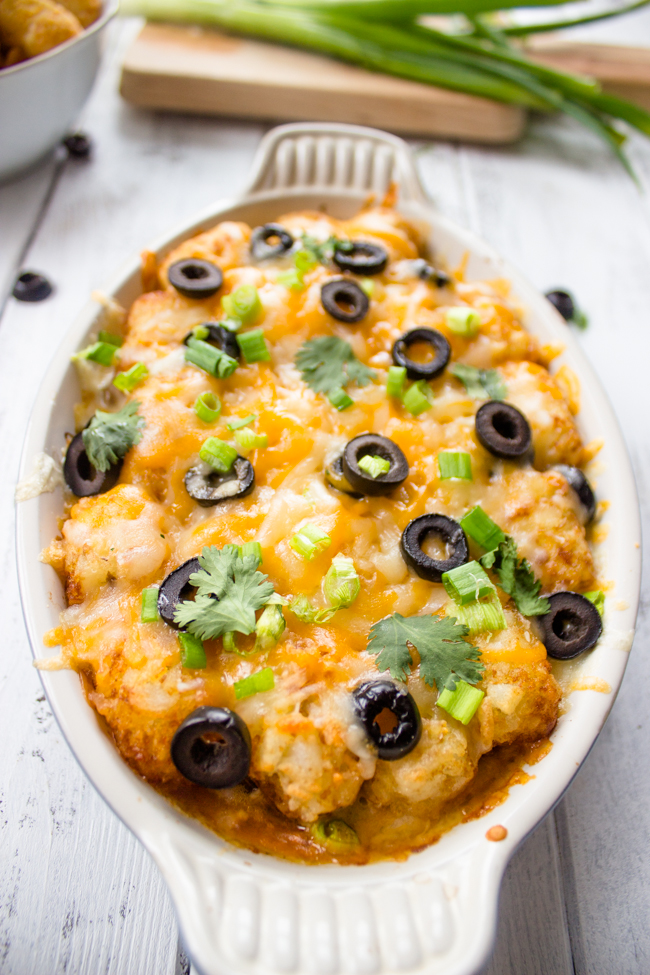 Tater Tot Enchilada Bake