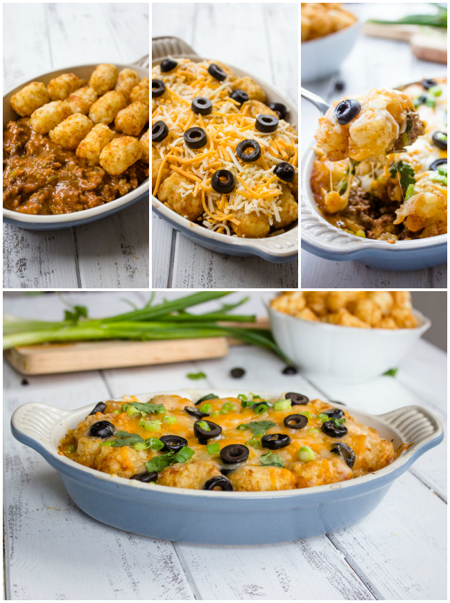 Tater Tot Enchilada Bake