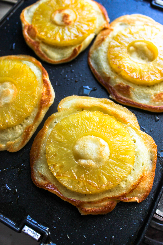 Sunday Morning Pineapple Upside Down Pancakes