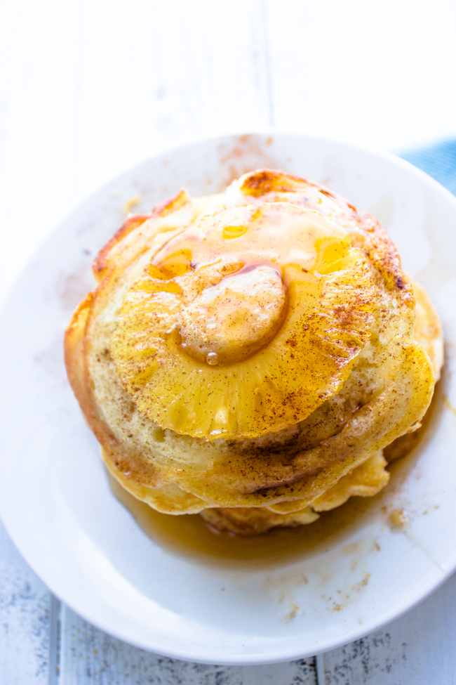 Sunday Morning Pineapple Upside Down Pancakes