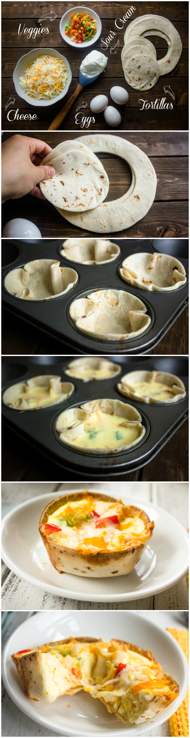 Easy Mini Egg and Cheese Tortilla Cups
