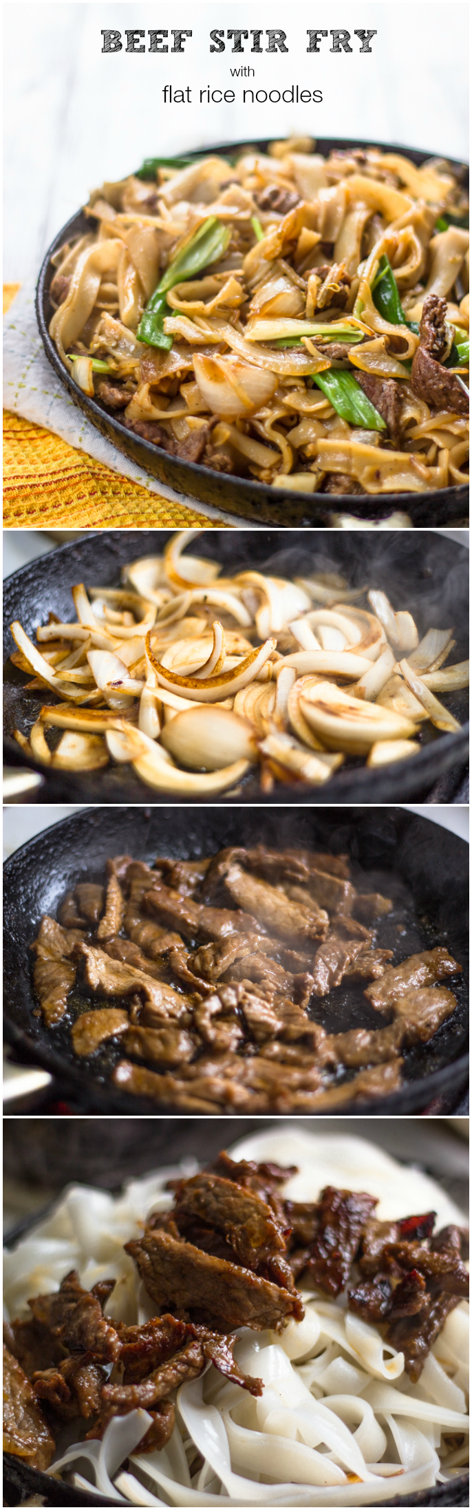The Best Beef Stir Fry with Flat Rice Noodles #asian #Dinner