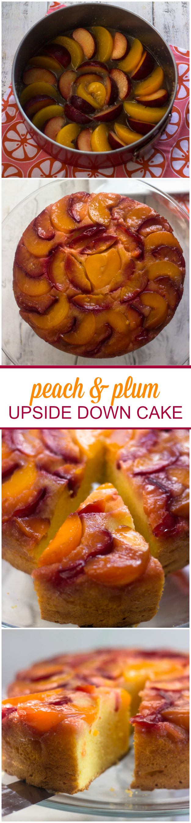 Peach and Plum Up-Side Down Cake