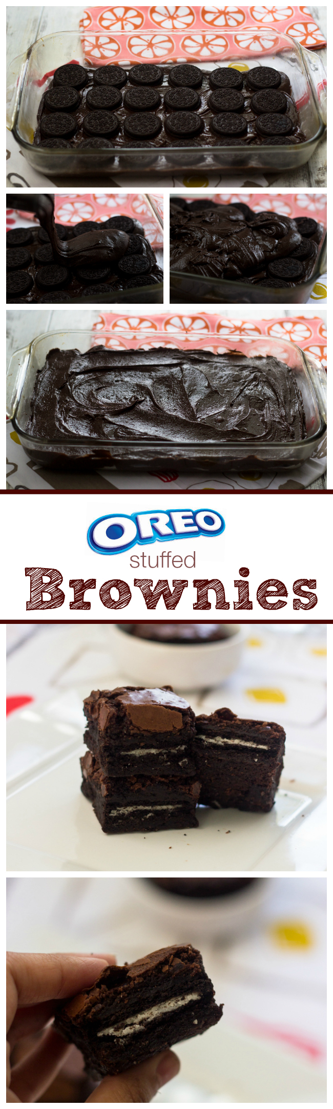 Easy Oreo Stuffed Brownies
