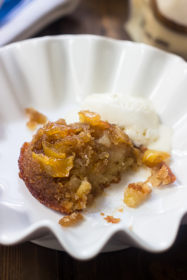 Mini Caramel Apple Upside Down Cakes