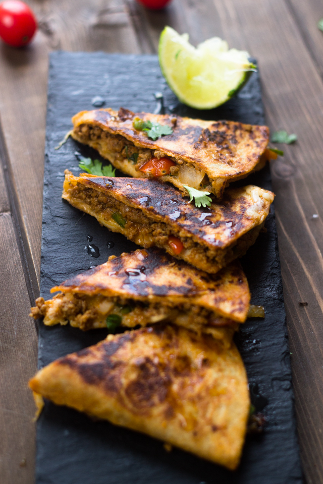 Pico De Gallo Ground Beef Quesadillas #Easy #MexicanDinners