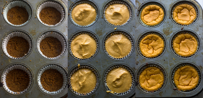 Mini Pumpkin Cheesecakes with Gingersnap Crust
