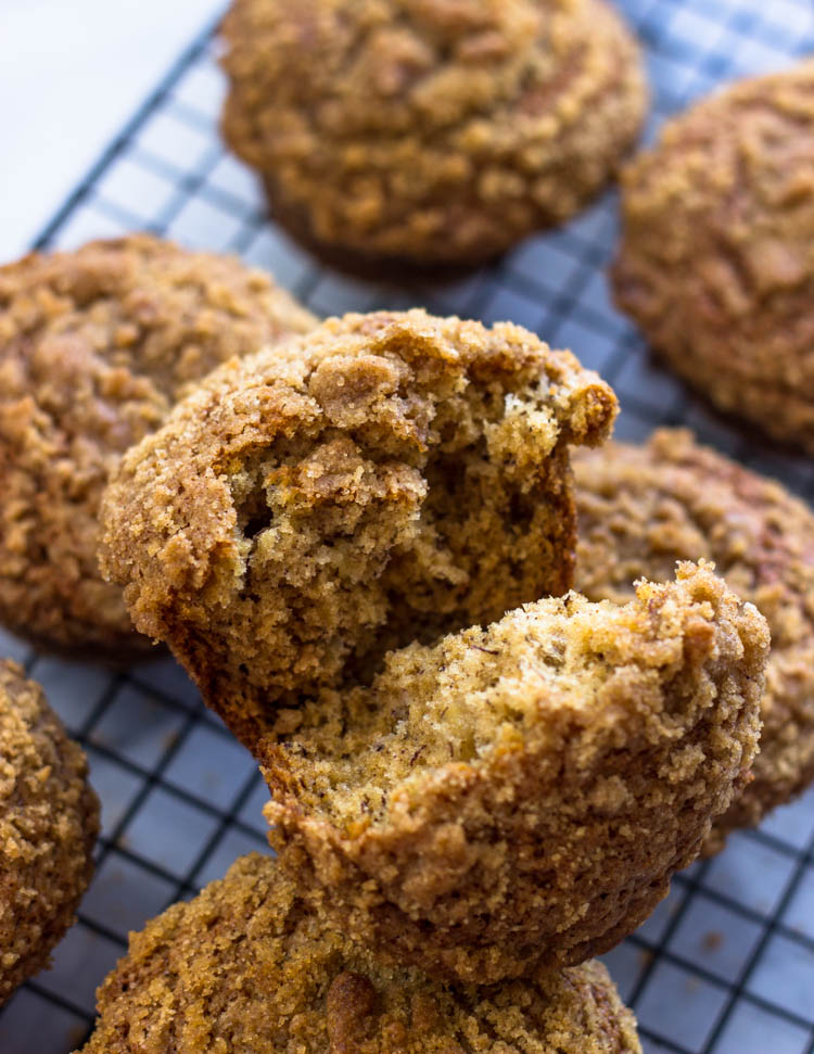 Banana Crumb Muffins are the perfect breakfast to go!