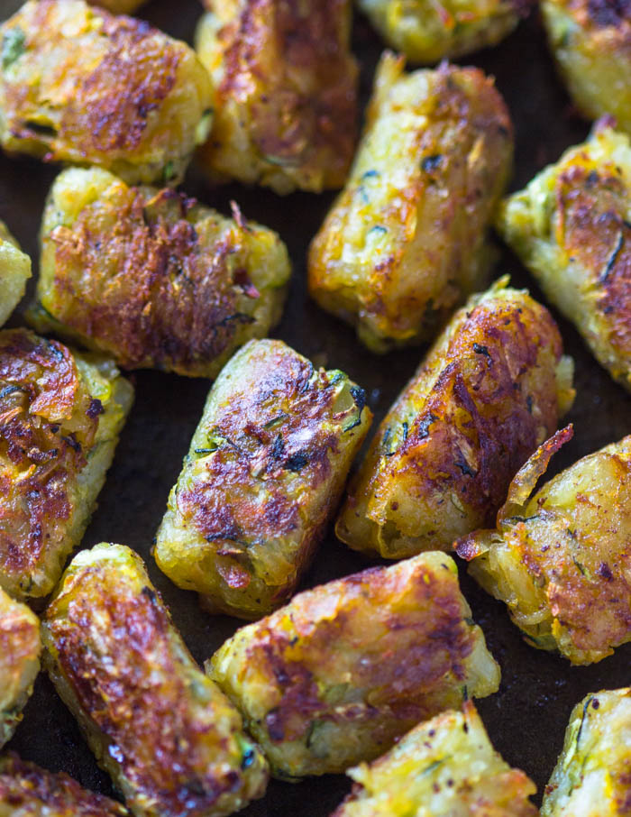 Baked Zucchini Potato Tots