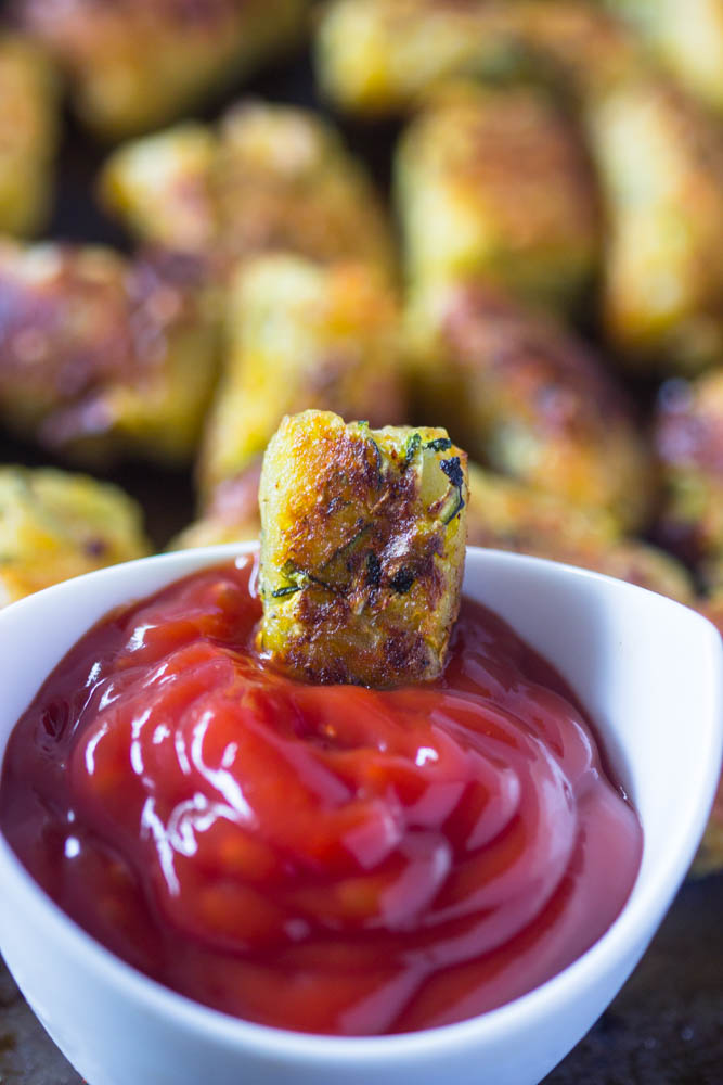 Baked Zucchini Potato Tots
