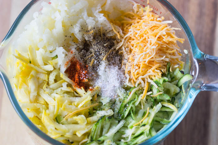 Baked Zucchini Potato Tots