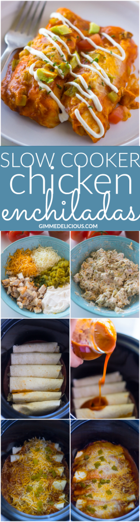 Slow Cooker Chicken Enchiladas