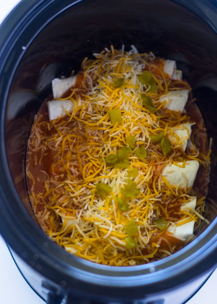 Slow Cooker Chicken Enchiladas