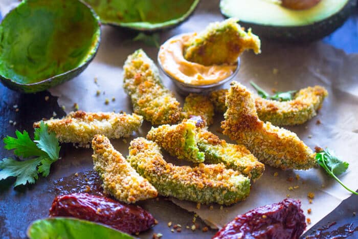 Crispy Baked Avocado Fries & Chipotle Dipping Sauce