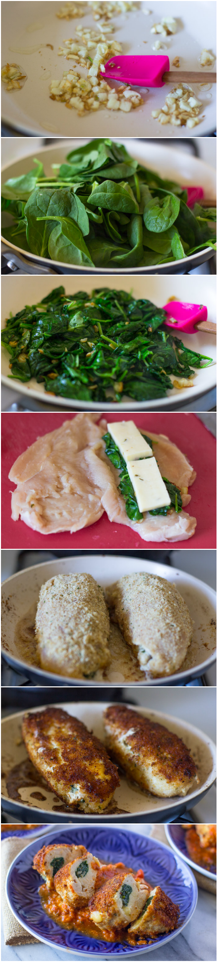 Breaded Chicken Breasts Stuffed with Spinach and Cheese #low-carb #Skinny #healthy