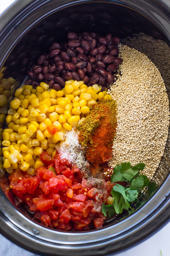 Slow Cooker Quinoa Chicken Chili