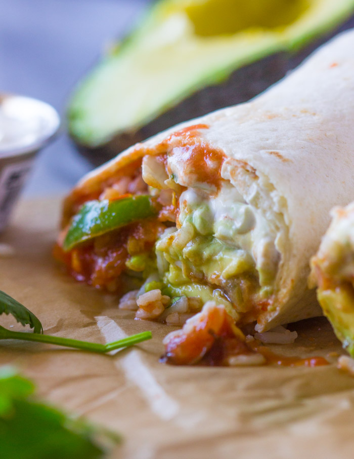 Quick Veggie and Rice Burritos