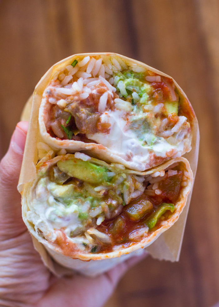 Quick Veggie and Rice Burritos