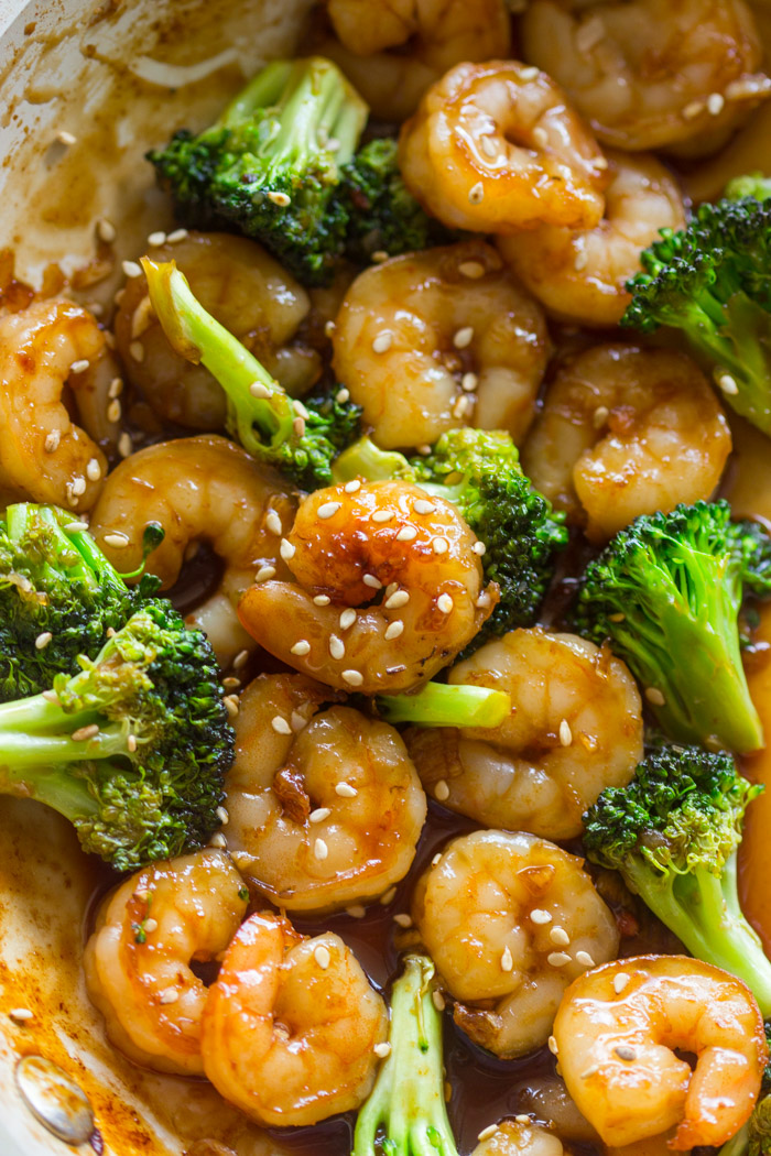 Easy Honey Garlic Shrimp and Broccoli