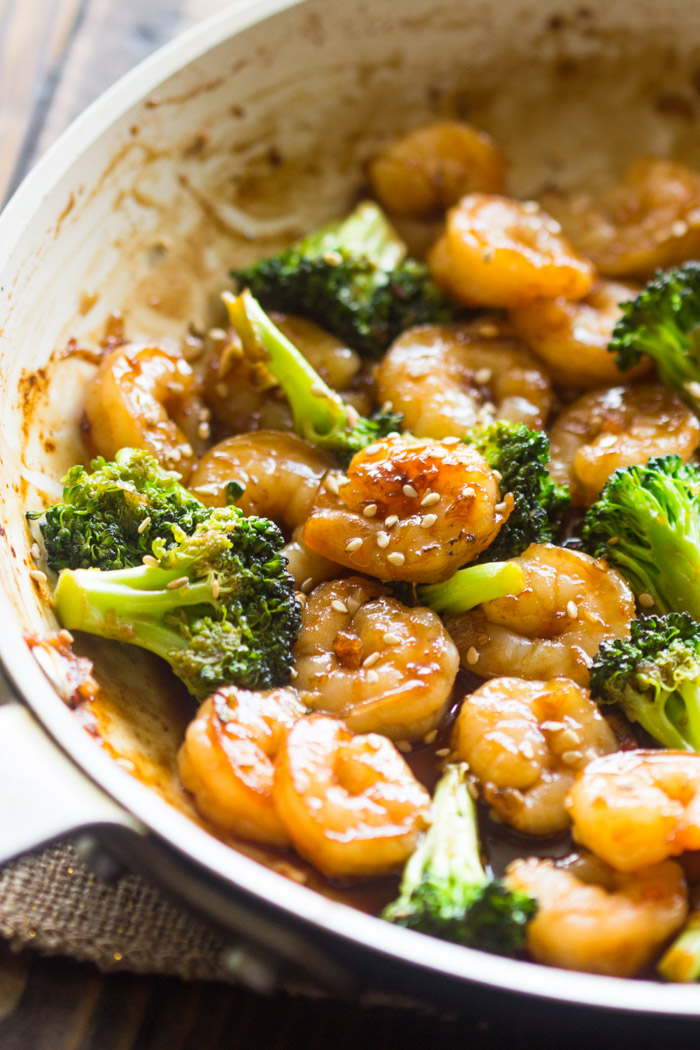 Easy Honey Garlic Shrimp and Broccoli