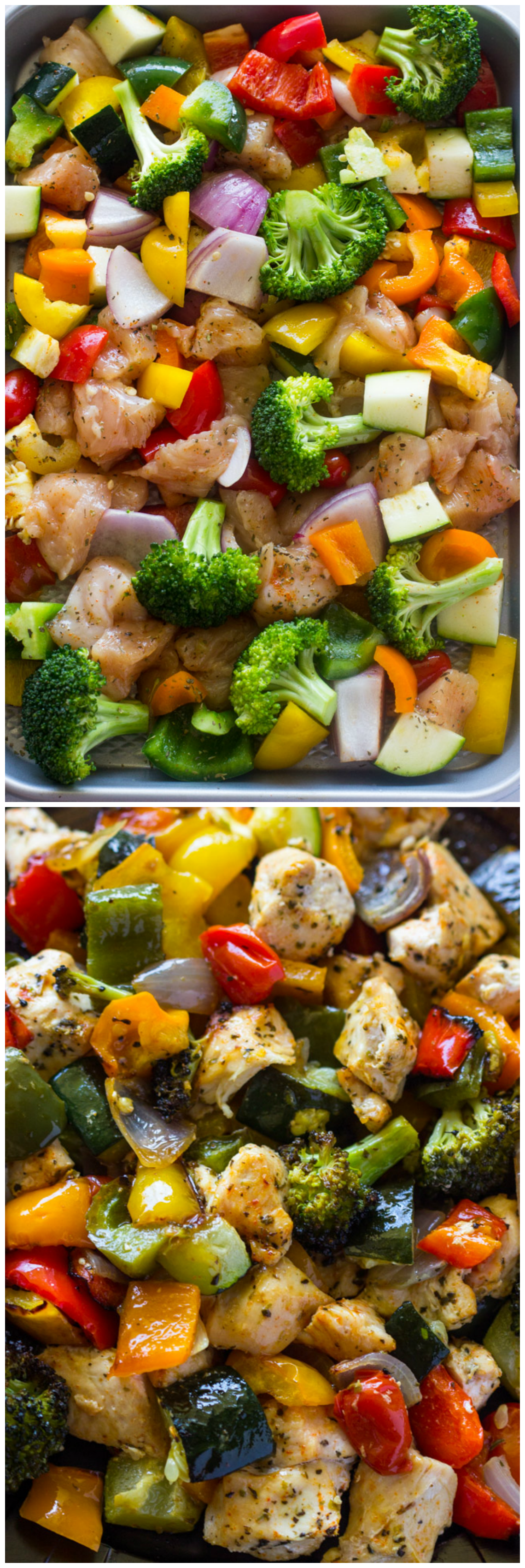 15 Minute Healthy Roasted Chicken and Veggies (One Pan)