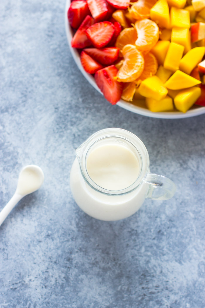 3 Ingredient Healthy Honey Yogurt Fruit Sauce / Dip