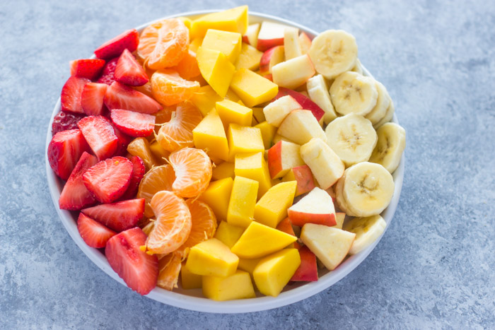 Fruit Salad with Healthy Honey Yogurt Sauce