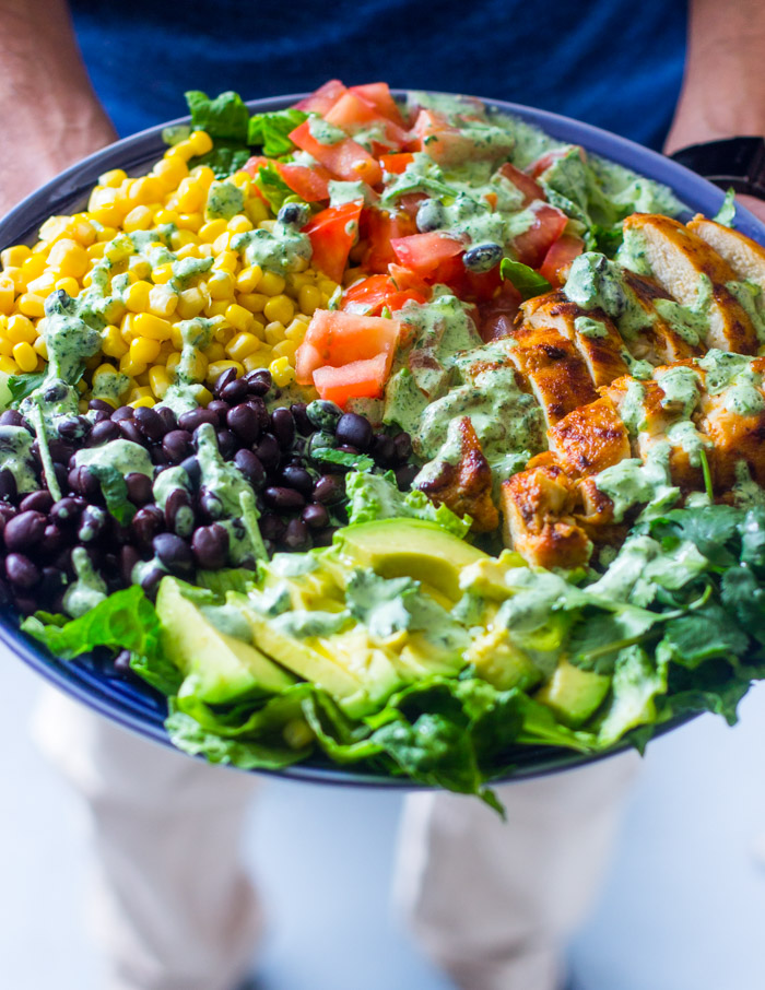 Southwestern Chicken Salad with Creamy Cilantro Dressing