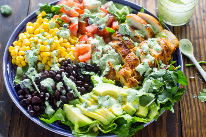 Southwestern Chicken Salad with Creamy Cilantro Dressing