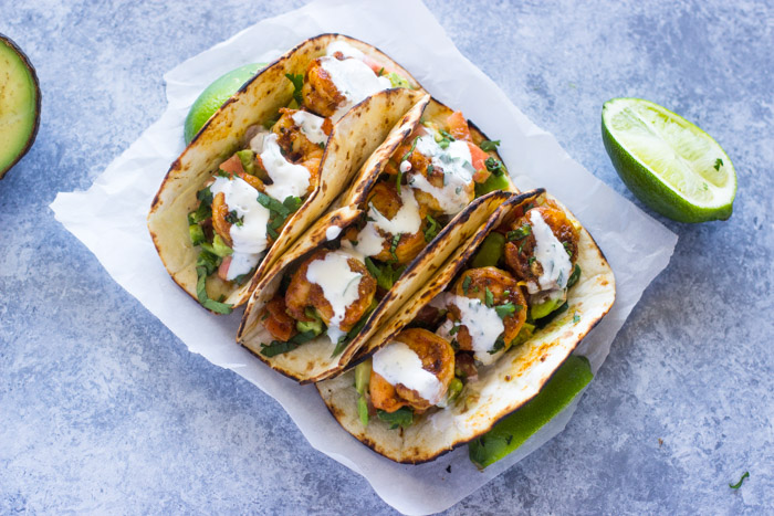 Spicy Shrimp Tacos with Avocado Salsa & Sourcream Cilantro Sauce (20 of 26)