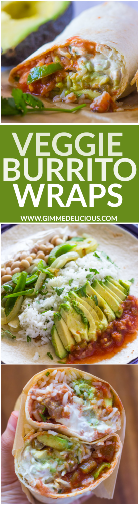 Quick Veggie and Rice Burritos