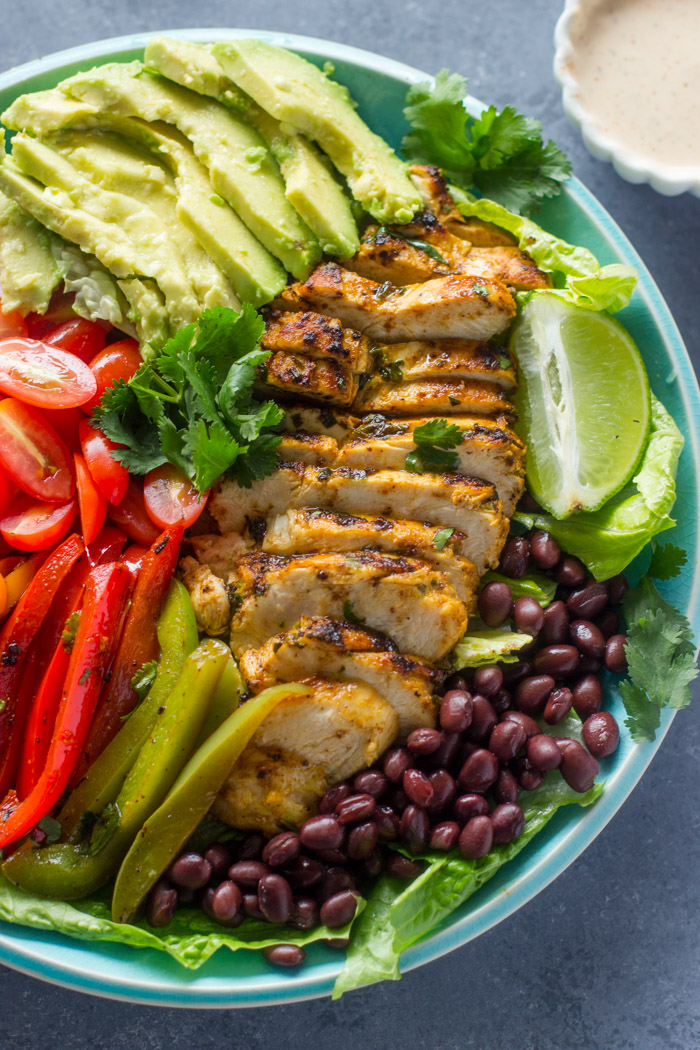 Cilantro Lime chicken Salad with skinny chipotle Ranch Dressing