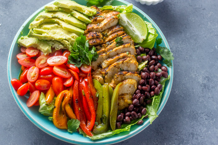 Cilantro Lime chicken Salad with skinny chipotle Ranch Dressing