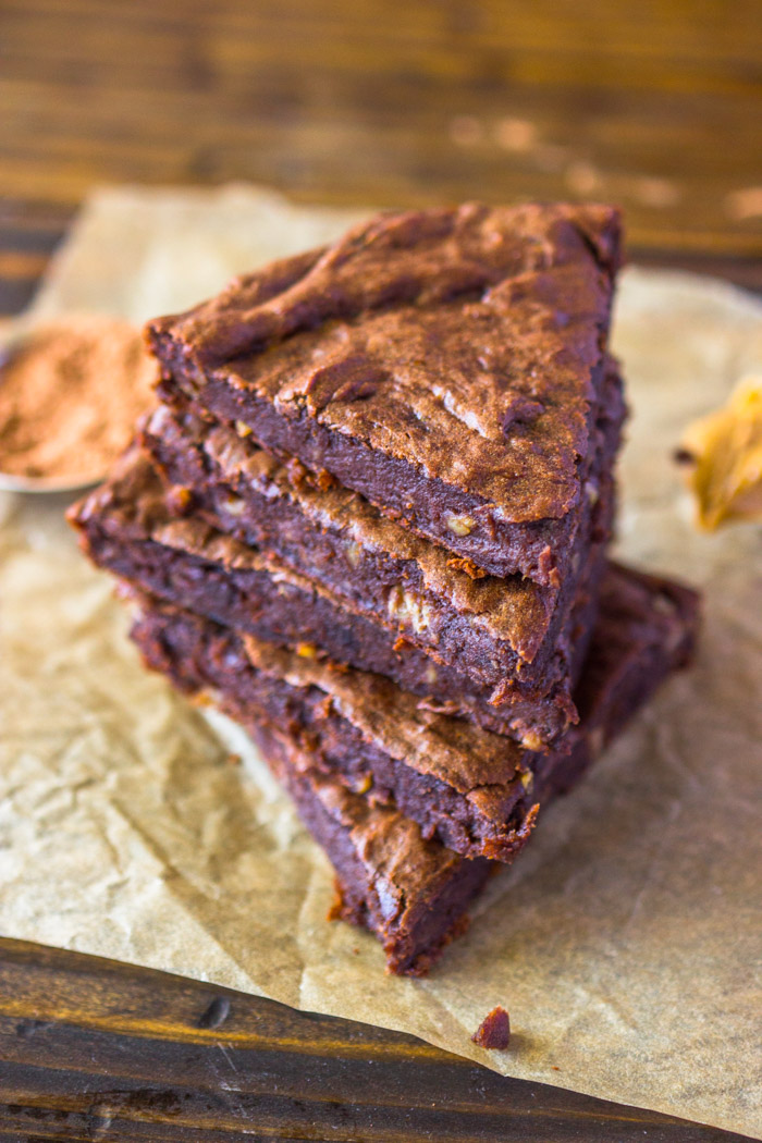 4 Ingredient Fudge Protein Brownies (Vegan, Gluten-free, Paleo)
