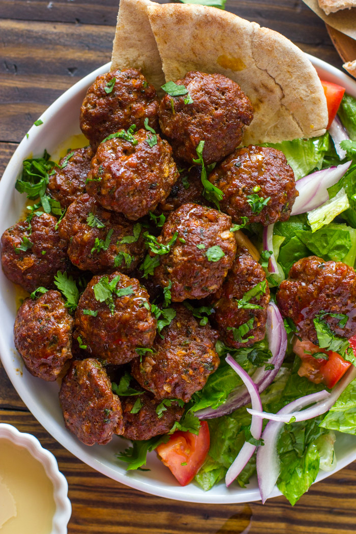 Easy Baked Kofta Patties with Tahini Sauce