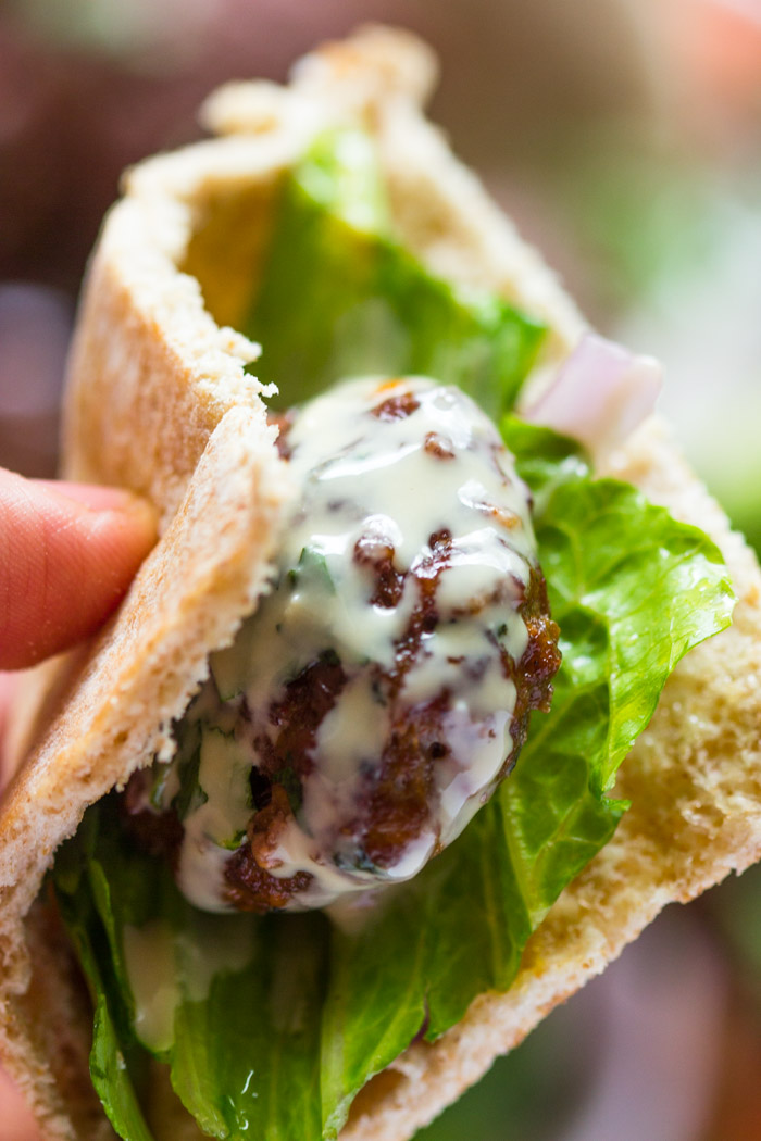 Easy Baked Kofta Patties with Tahini Sauce