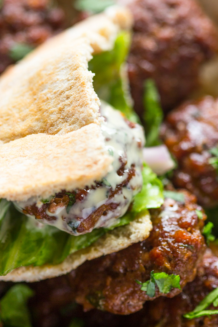 Easy Baked Kofta Patties with Tahini Sauce