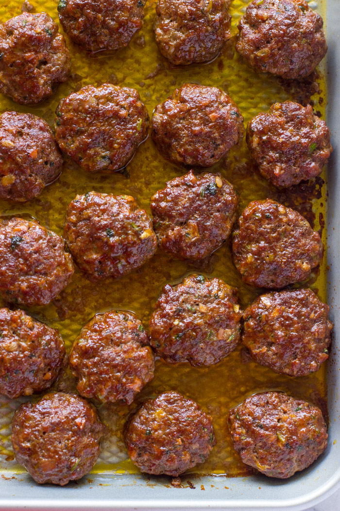 Easy Baked Kofta Patties with Tahini Sauce