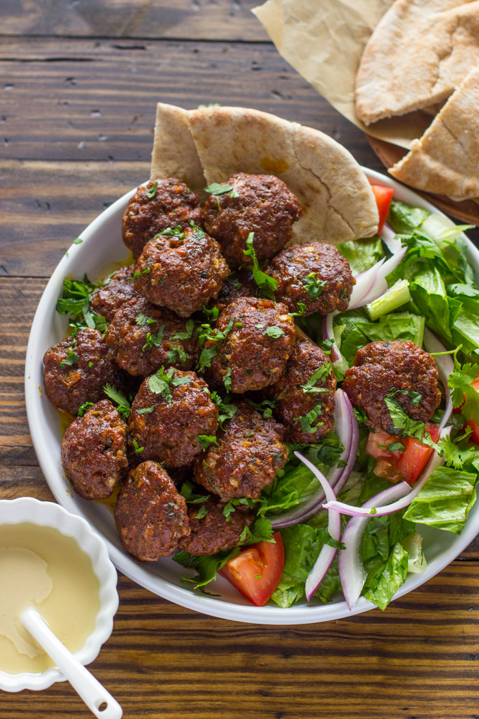 Easy Baked Kofta Patties with Tahini Sauce