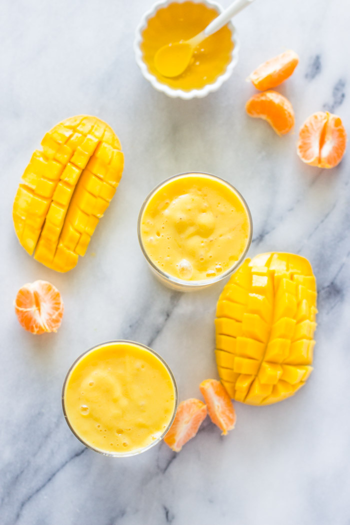 Healthy Mango Orange Banana Sunrise Smoothie