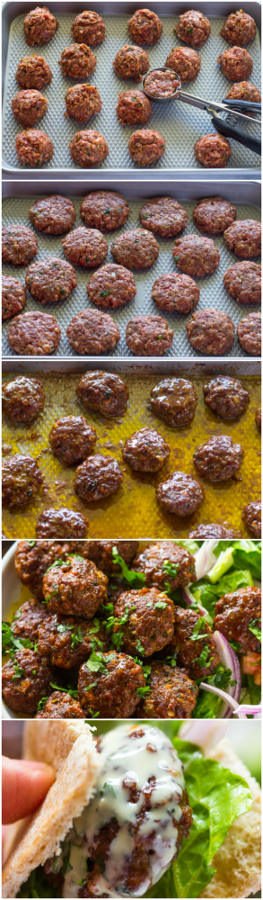 Easy Baked Kofta Patties with Tahini Sauce
